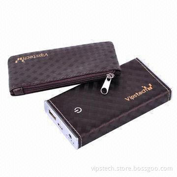Wallet-shaped Mobile Phone Batteries, Charger for iPhone 5, with 6,000mAh Real Capacity